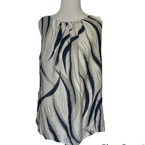 Linen sleeveless Lands Downunder blouse